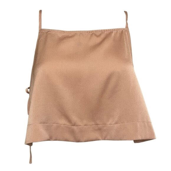Top Shop Tan Sleeveless Crop Top Size 6 - Picture 1 of 4